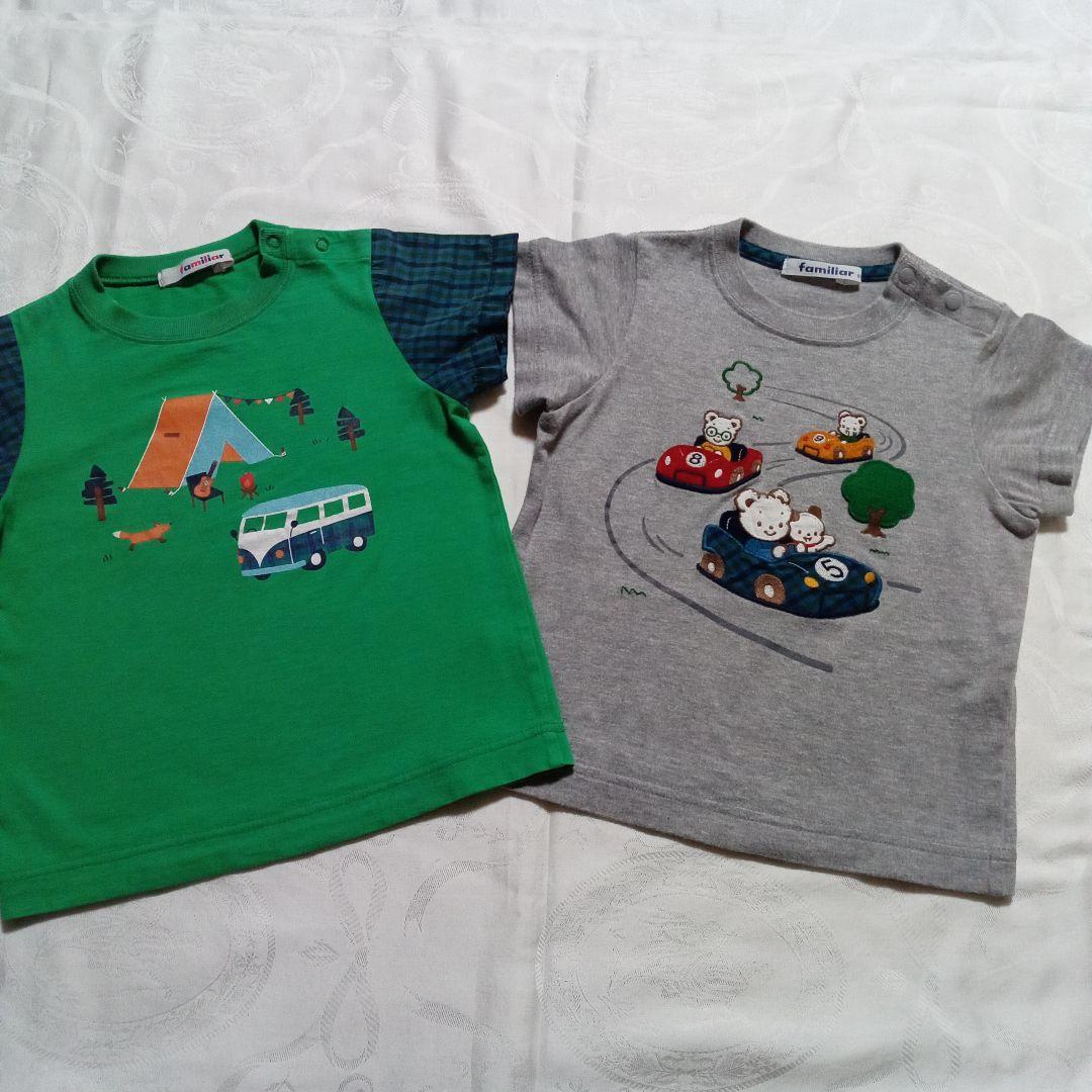 ファミリア　90　2枚　Tシャツ 車　ファミリアチェック　キャンプ