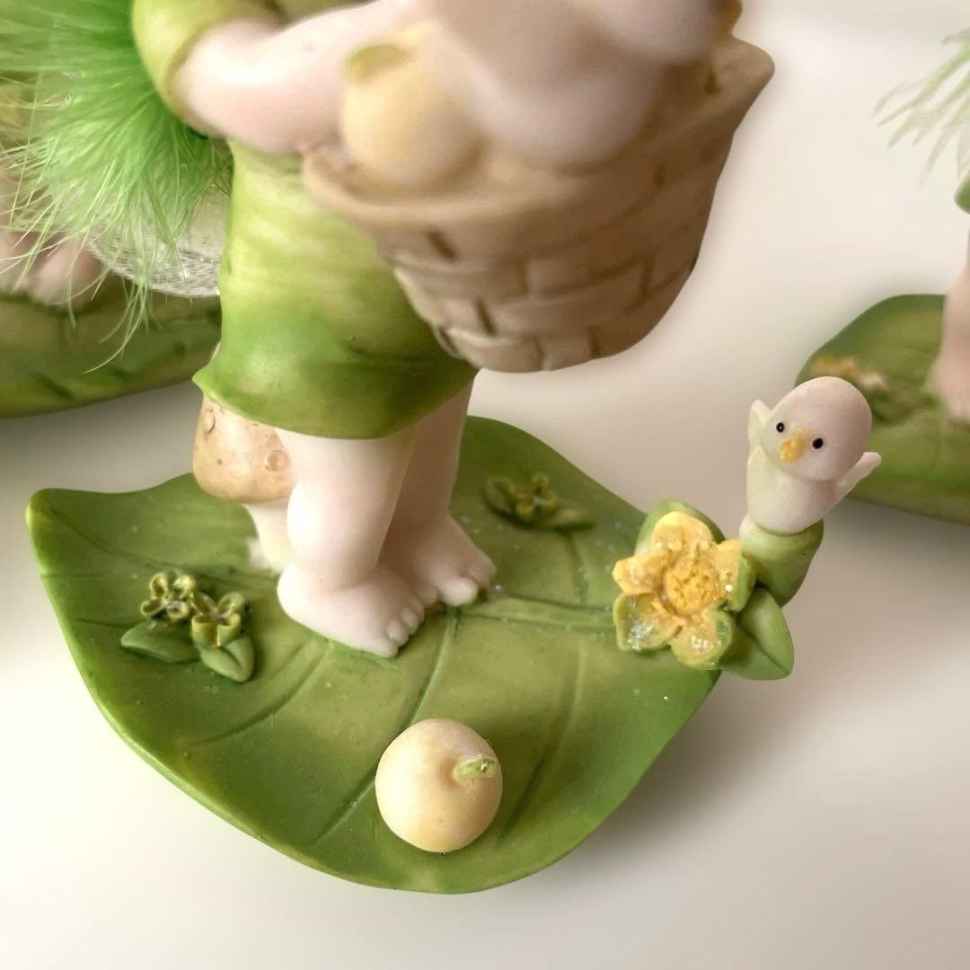 女の子　妖精　動物　置物　インテリア