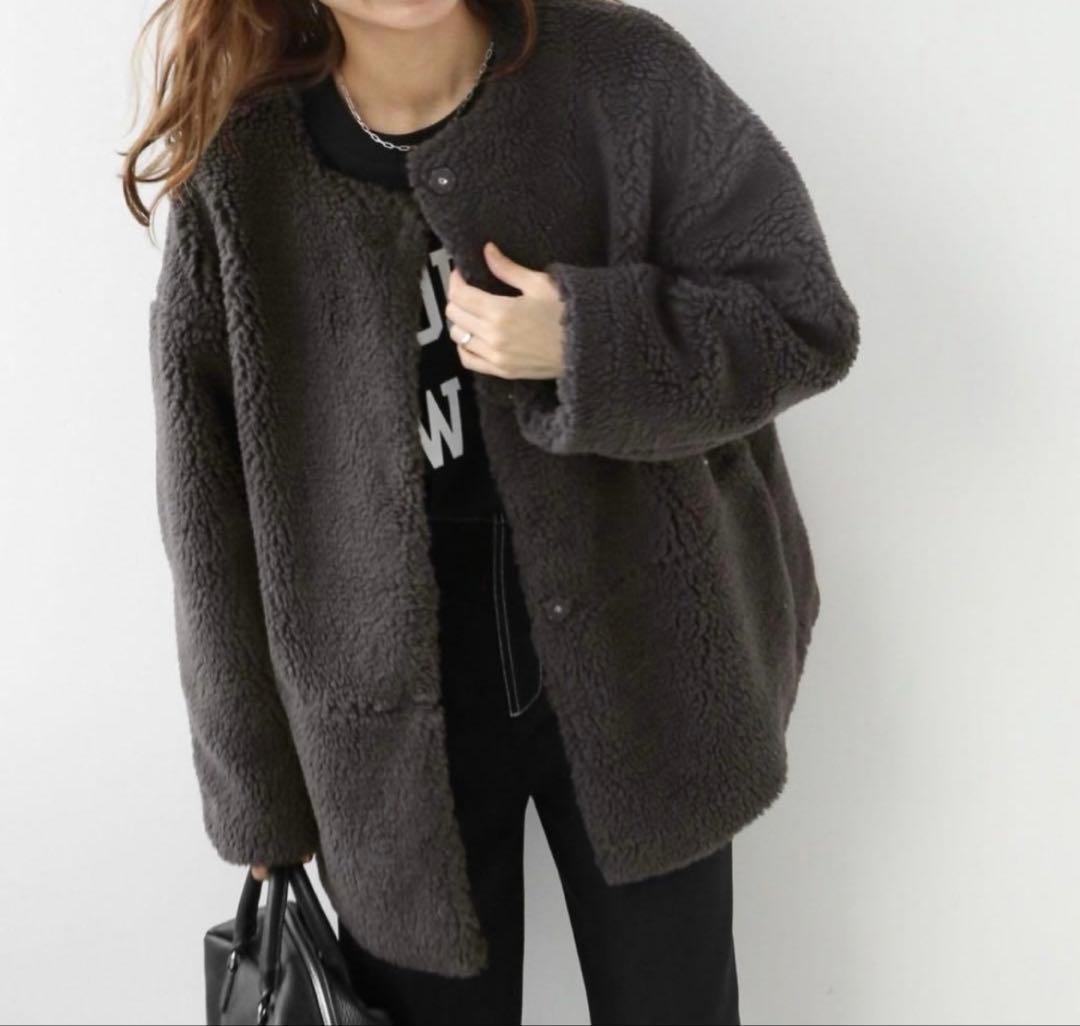 relume JOURNAL STANDARD ボア マフラー付きブルゾン