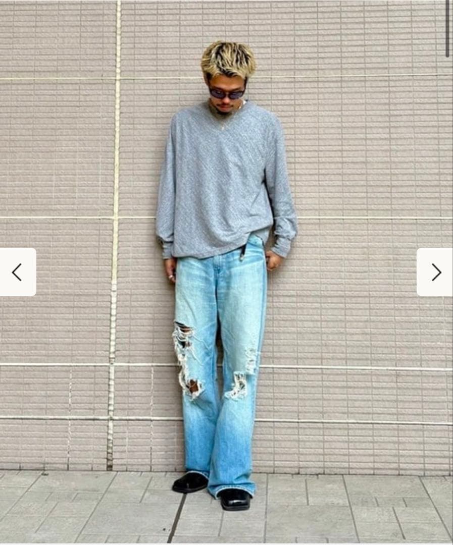 beams 別注　Lee / 101 クラッシュ デニムパンツ