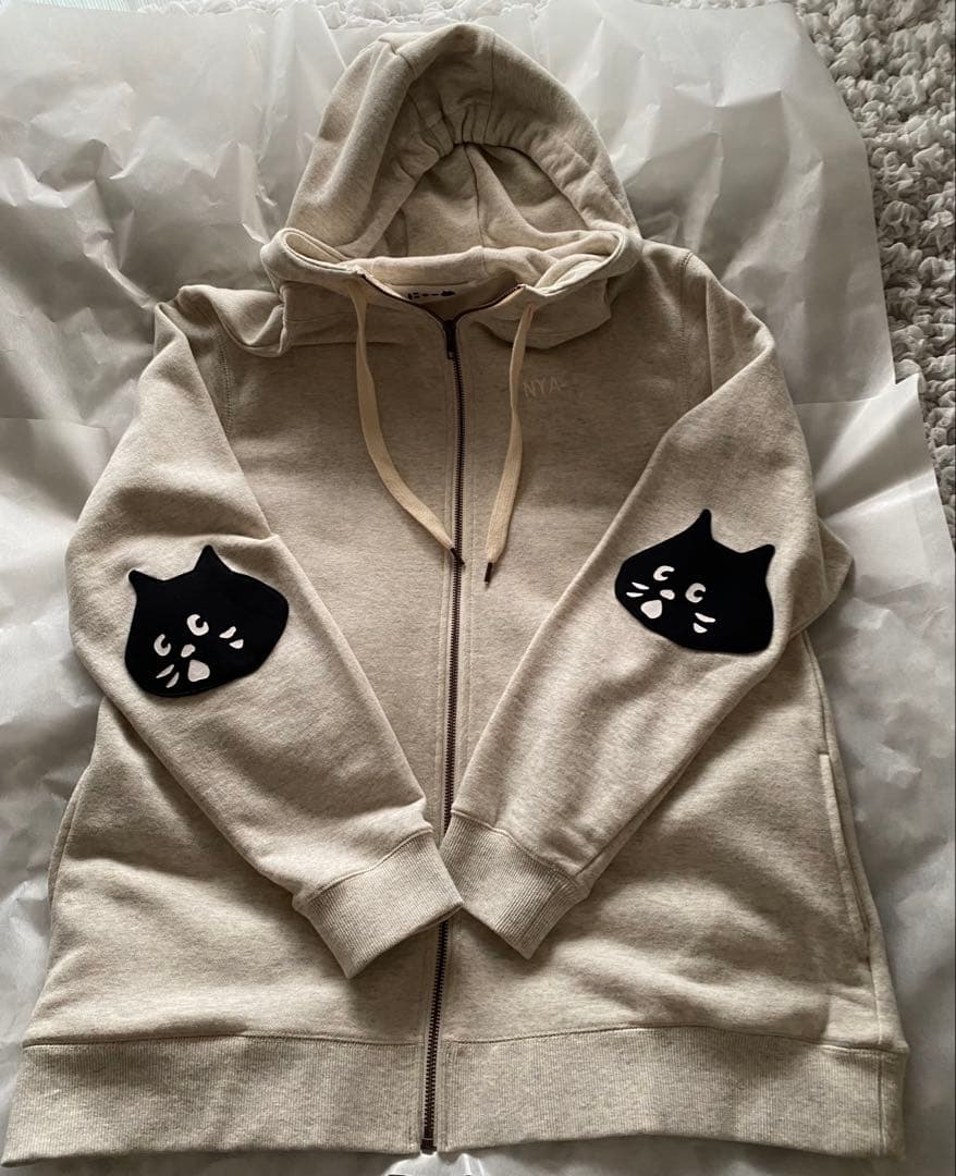 美品❣️にゃー❣️ネネット❣️ひじパッチにゃー裏毛❣️パーカー❣️スウェット❣️