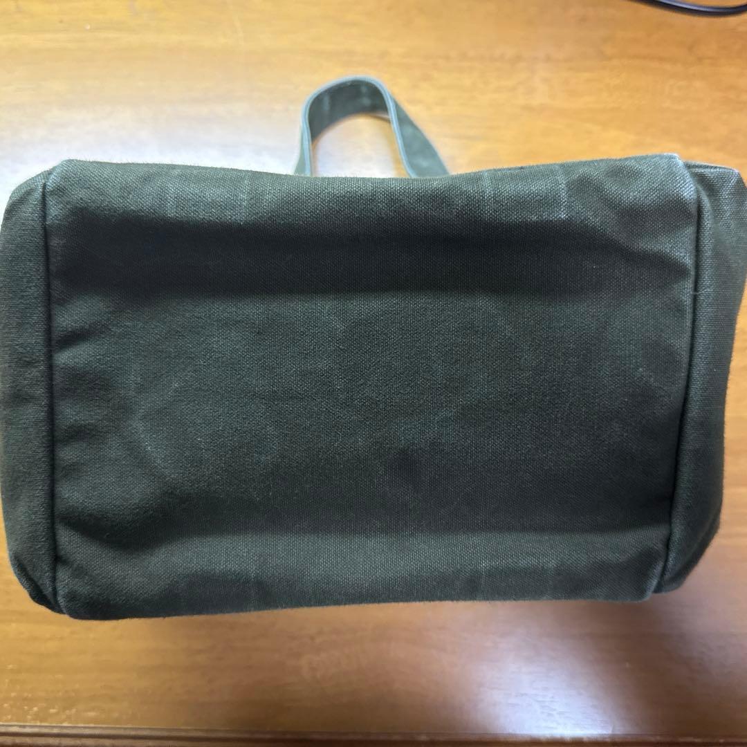 木の庄帆布　ミルクトート　ラウンドバッグ　グリーン