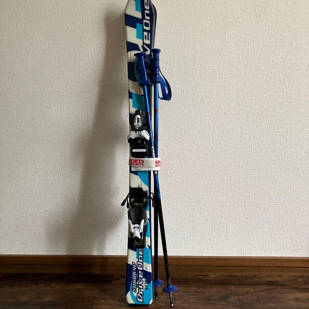 DriveOne アルペンスキービンディング スキーポール100センチ靴付キッズ