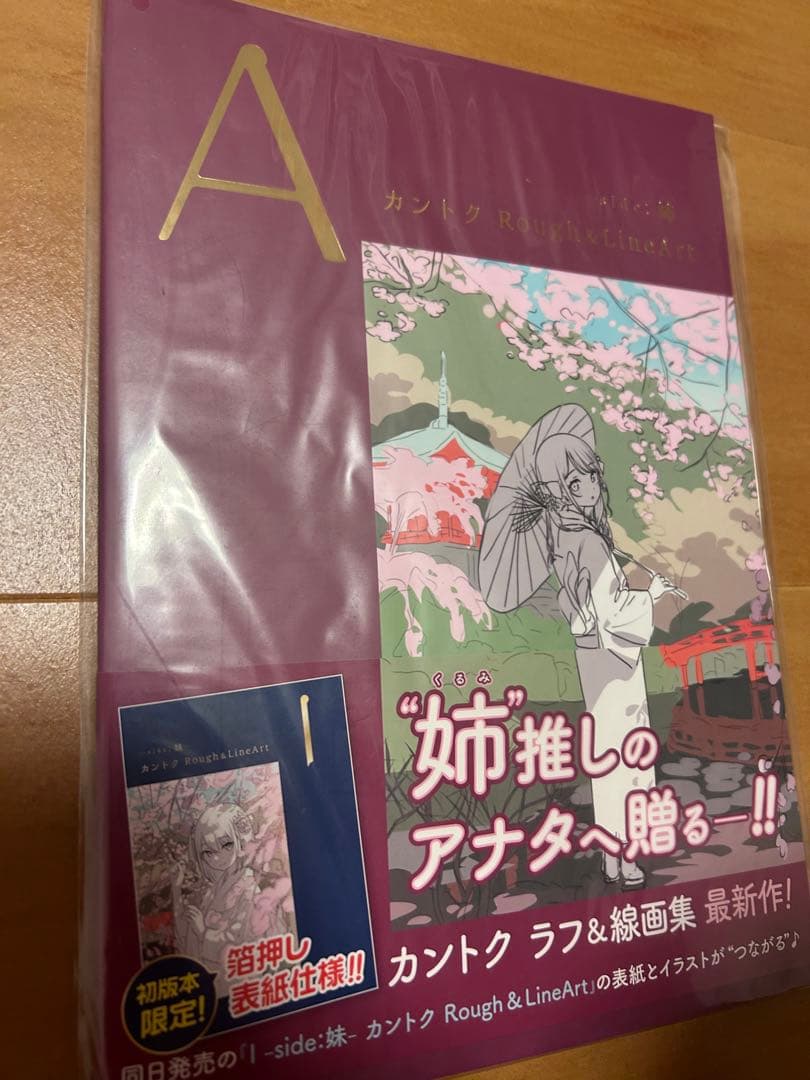 イラストレーター カントク くるみ ラフ&線画集 初版限定箔押し表紙
