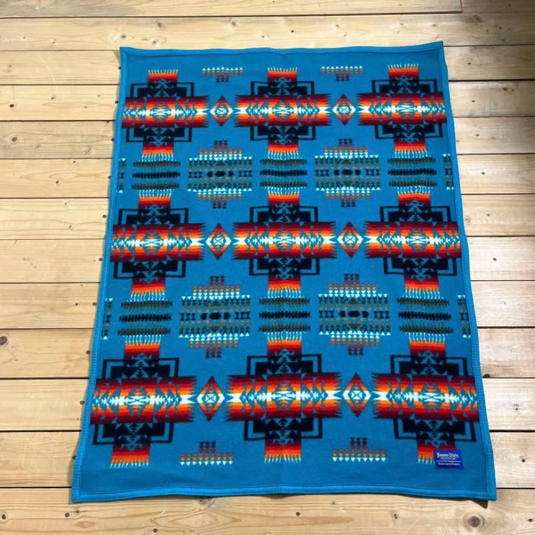 USA製◾️PENDLETON ペンドルトン チマヨ柄 ブランケット 毛ウール B