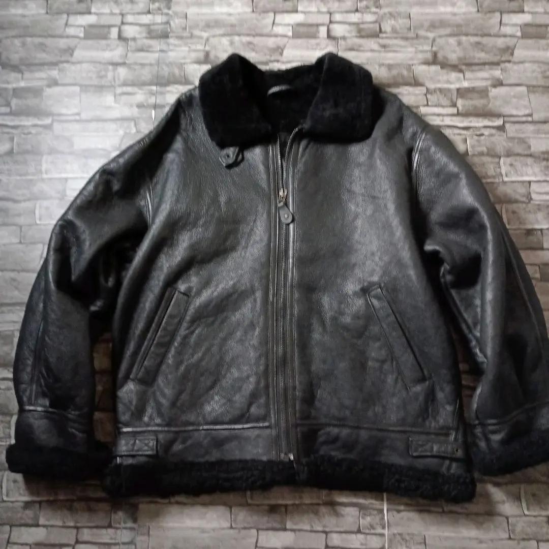 ビンテージ輸入古着☆80ｓＢ-3ボマージャケット 革ジャン ウルグアイ製 大きめ