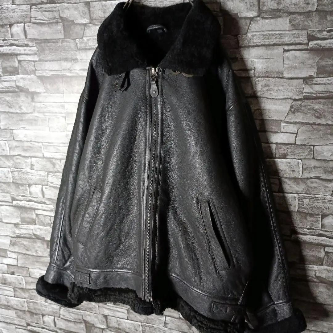 ビンテージ輸入古着☆80ｓＢ-3ボマージャケット 革ジャン ウルグアイ製 大きめ