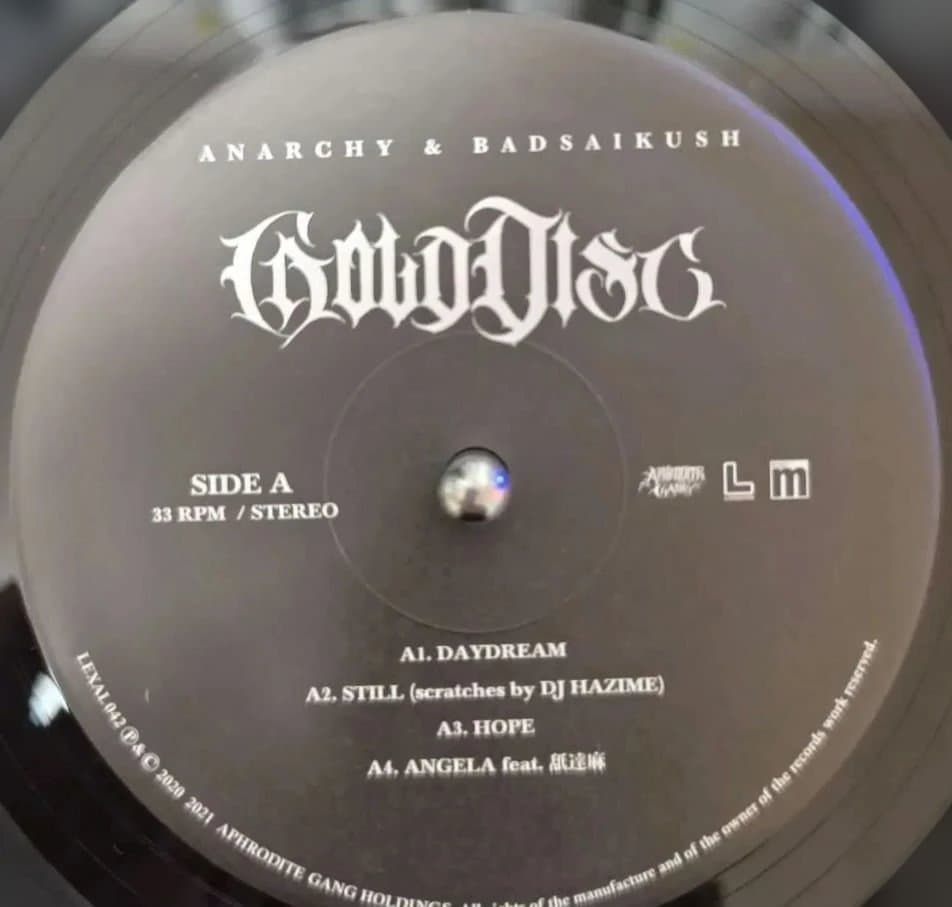 ANARCHY & BADSAIKUSH GOLD DISC 12インチレコード