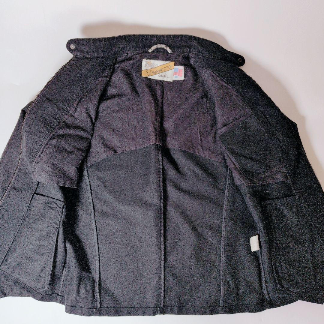 Schott シングルライダースジャケット サイズ40 コットン 日本製