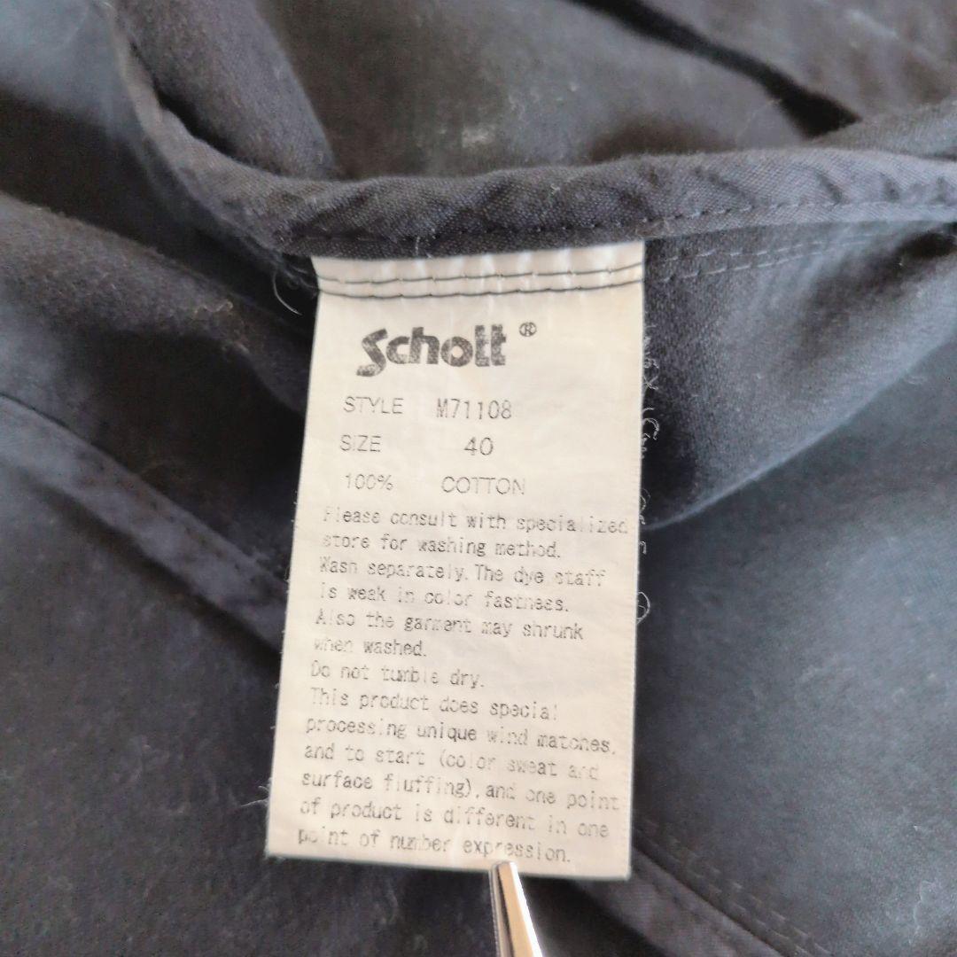 Schott シングルライダースジャケット サイズ40 コットン 日本製