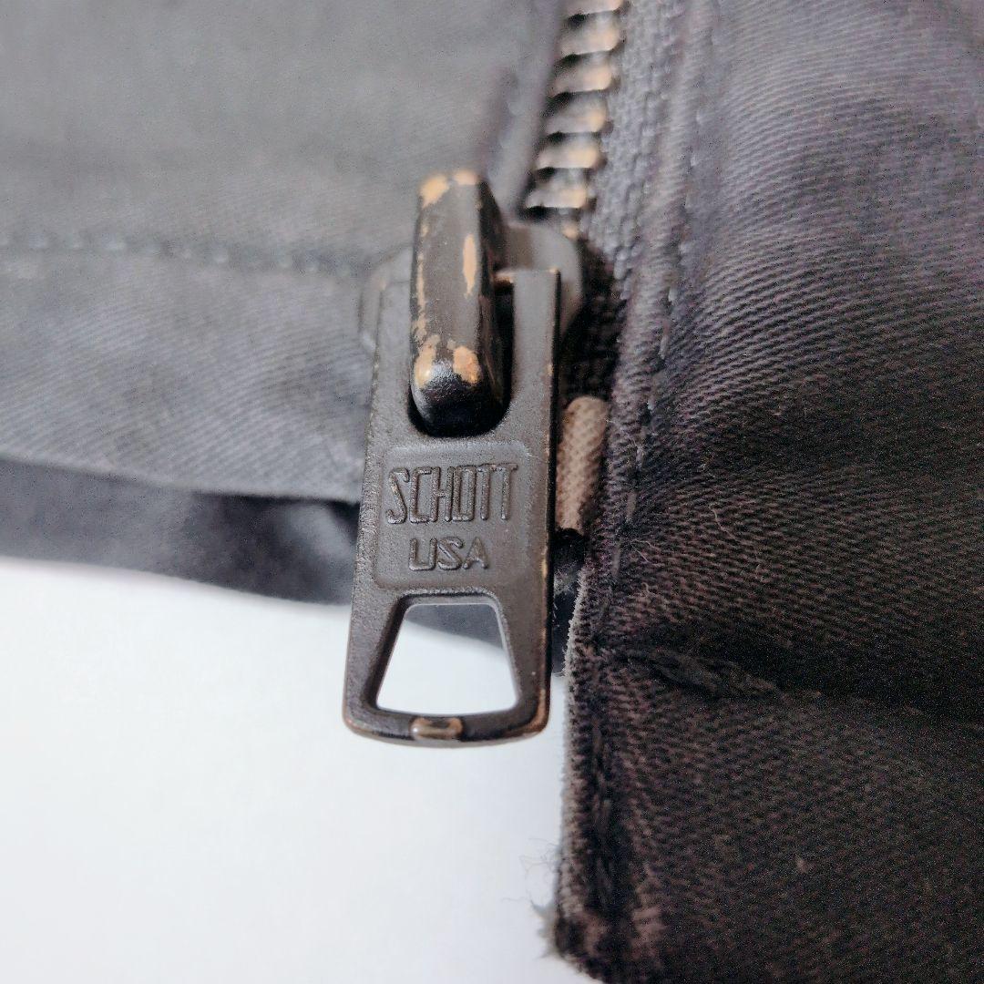 Schott シングルライダースジャケット サイズ40 コットン 日本製