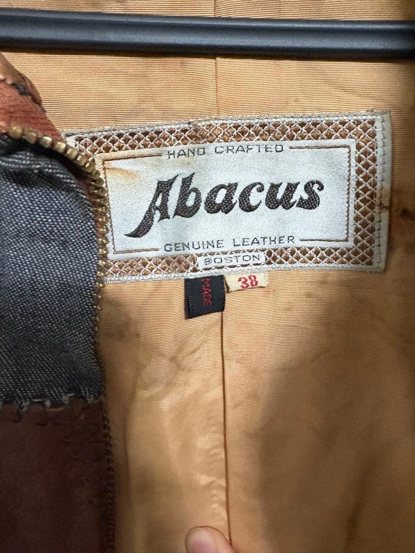 70s ハンドメイド　パッチワークレザージャケット