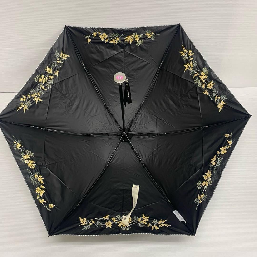 m*a様 新品52998 ジルスチュアート＊ギンガムチェック晴雨兼用折りたたみ日