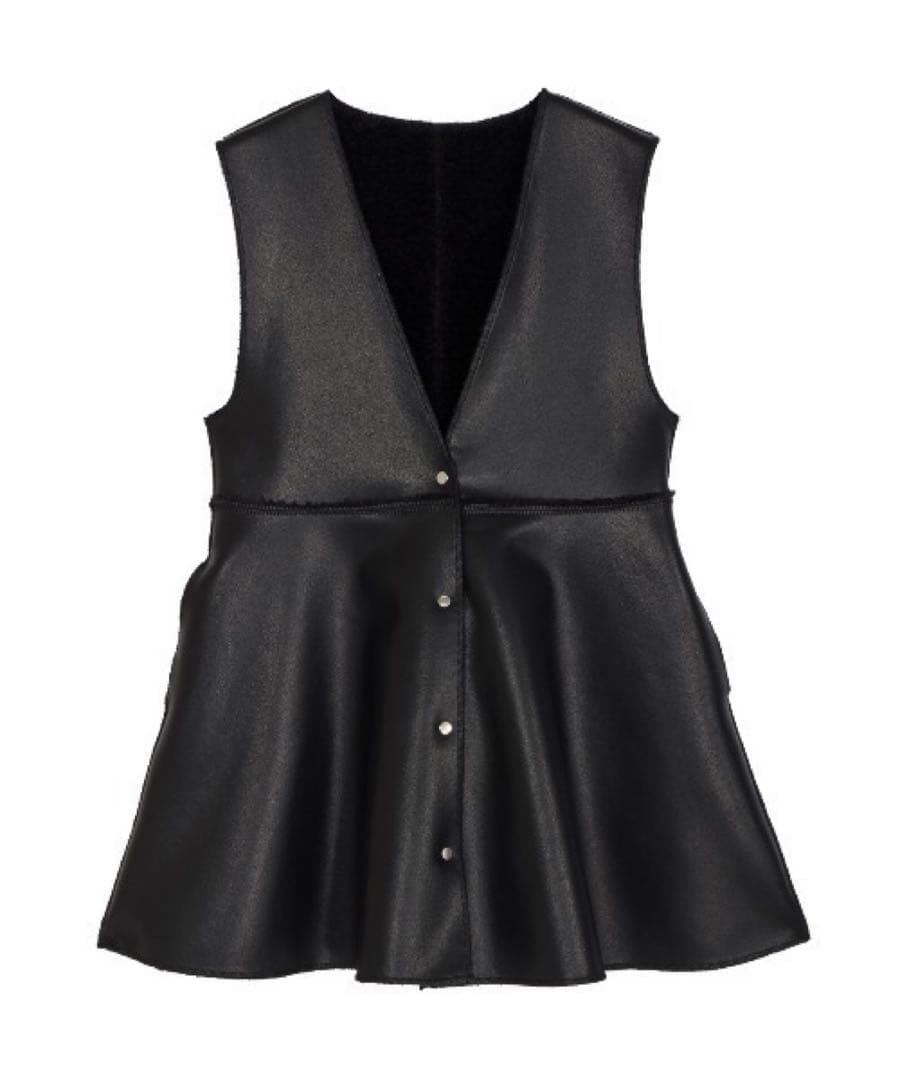 トップス Ameri BOA V NECK REVERSIBLE PEPLUM VEST