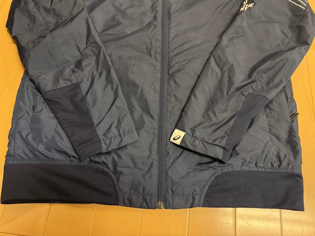 asicsアシックス　ウィンドブレーカー　上下セット　ネイビー　M