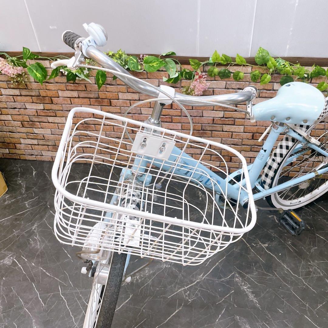 マグロ様【22】子供用自転車 子供車 SPICEUP 水色 24インチ シングル