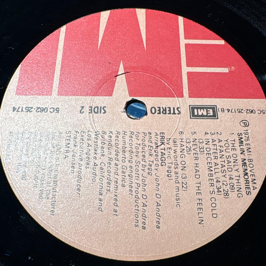 [レコード] Erik Tagg smilin' memories LP