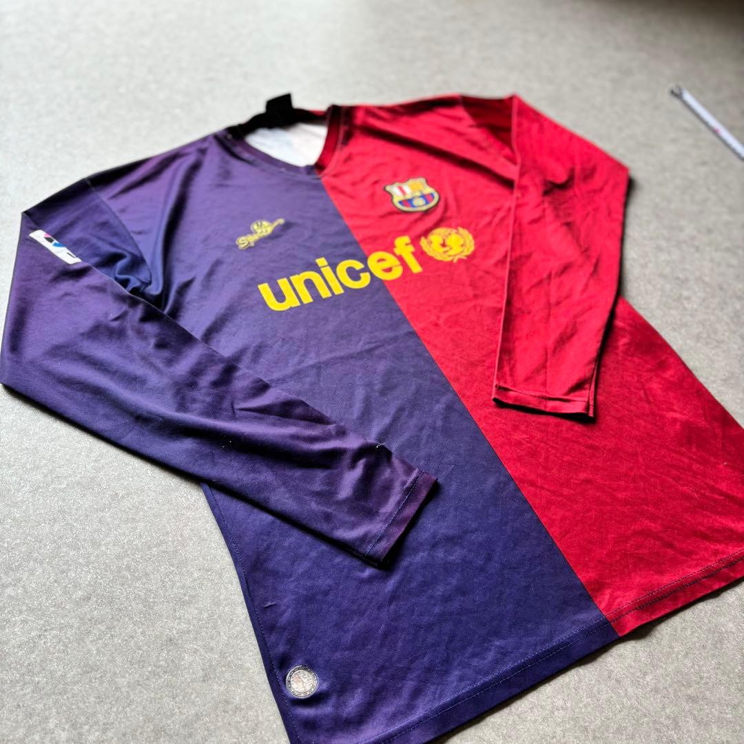 バルセロナユニフォーム古着08/09Lアンリ長袖unicefサッカー