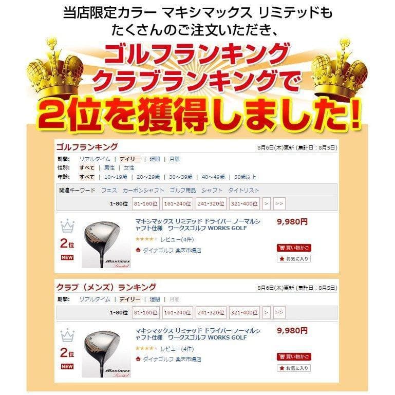 新品 【ヘッド単体】シニア日本一404Y飛んだ！マキシマックスリミテッド