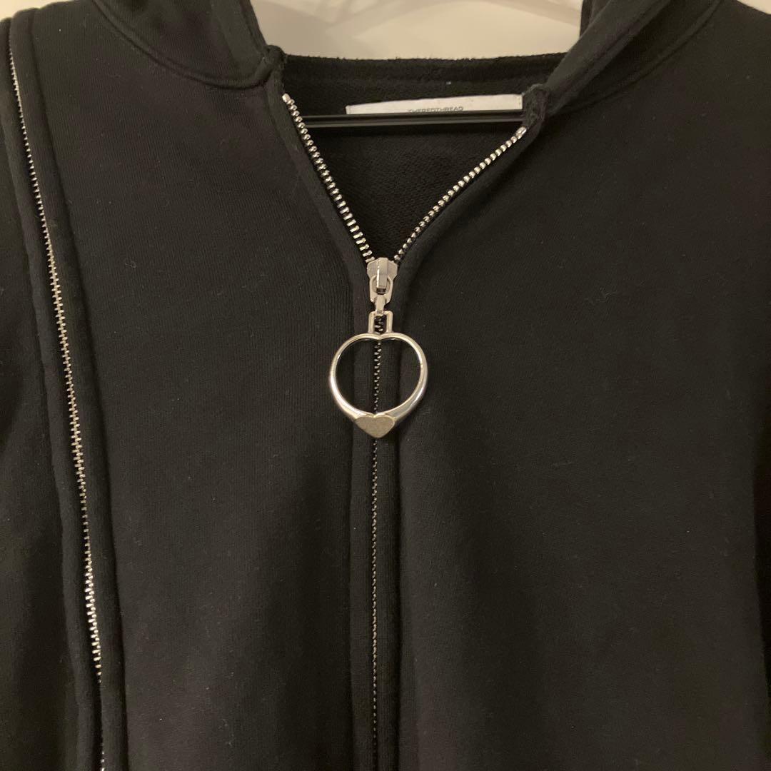 トップス The Red Thread w zip hoodie long black