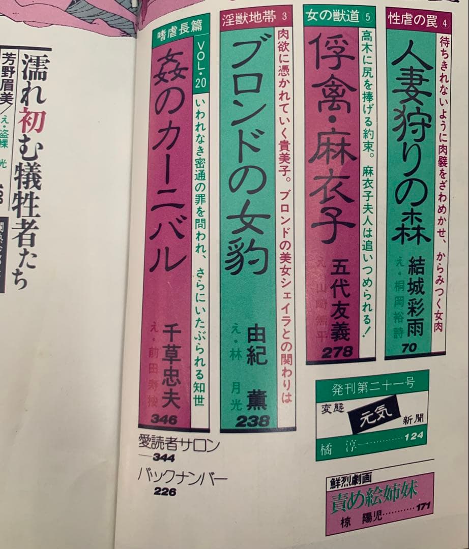 SM秘小説　86.1 86.4 2冊セット