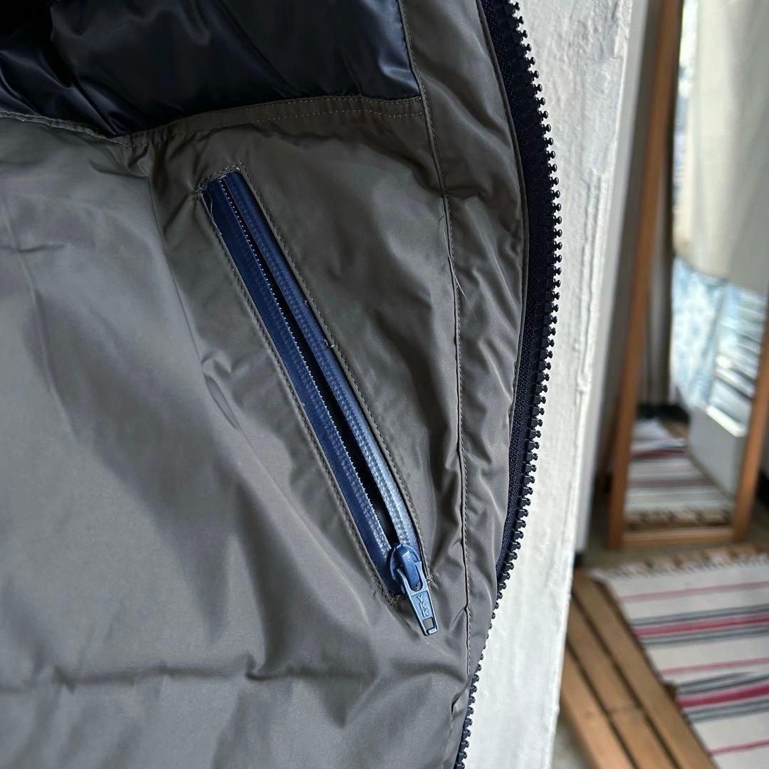 美品 papas ロゴワッペン付き ダウンベスト パパス LL