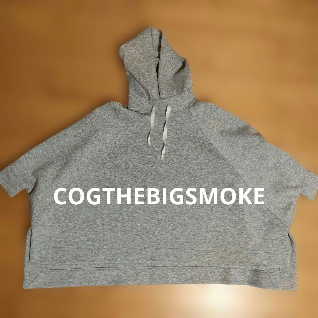 OGTHEBIGSMOKE フード付きグレー パーカー