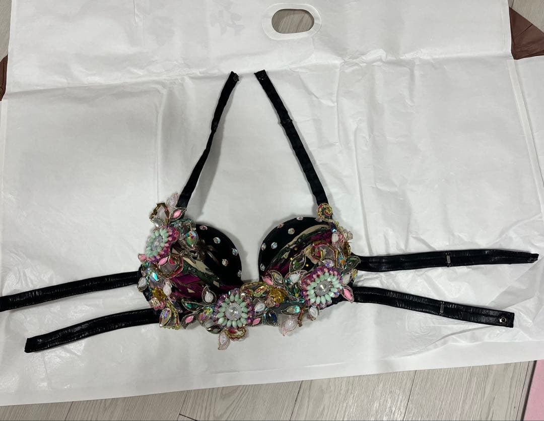 （中古）ベリーダンス　オリエンタル　衣装　黒系