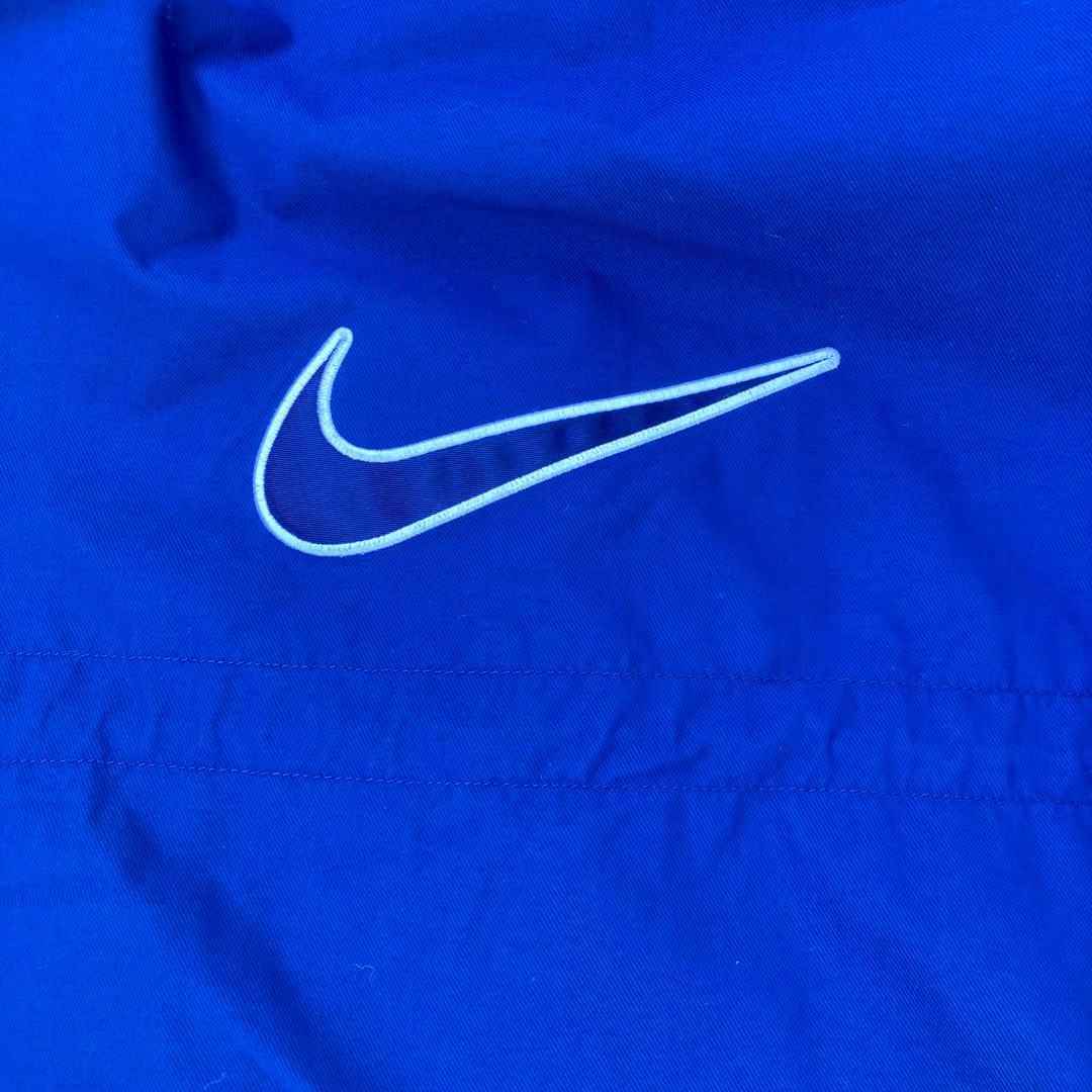 90s NIKE ベンチコート　デカロゴ　ナイロンジャケット　ボア　銀タグ　古着