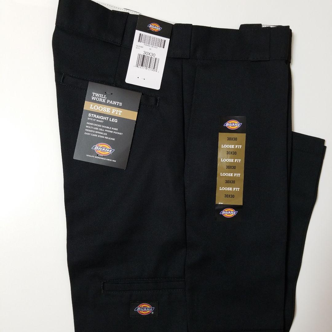 30×30【新品 未使用】ディッキーズ　ダブルニー　85283　・BLACK・