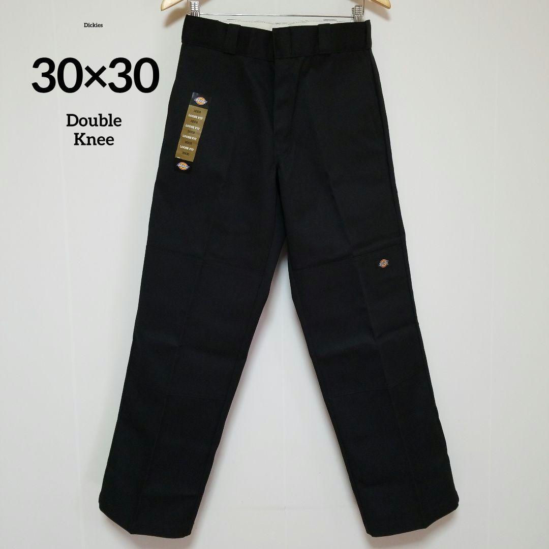 30×30【新品 未使用】ディッキーズ　ダブルニー　85283　・BLACK・
