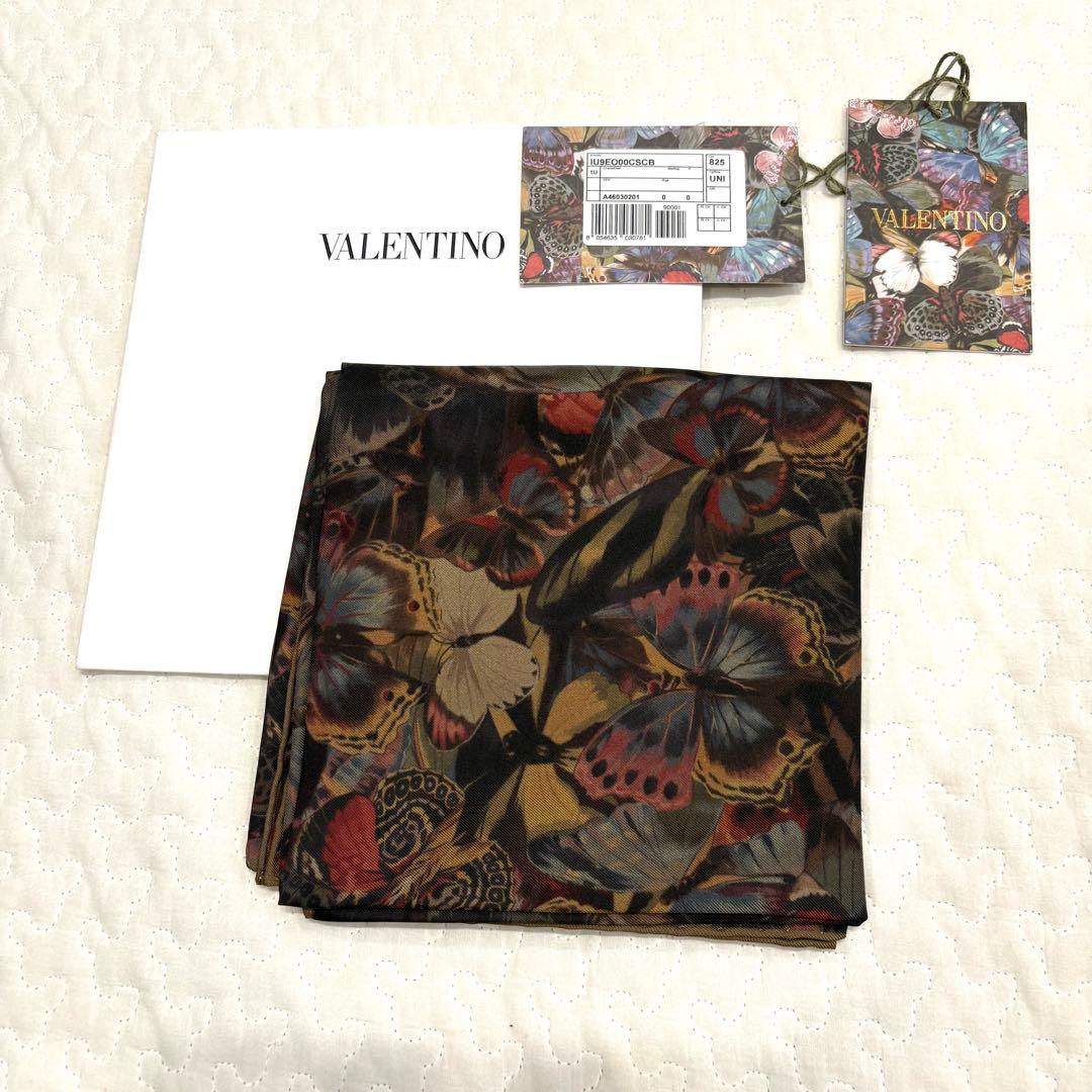 ☆新品☆VALENTINO カムバタフライ シルクスカーフ 蝶
