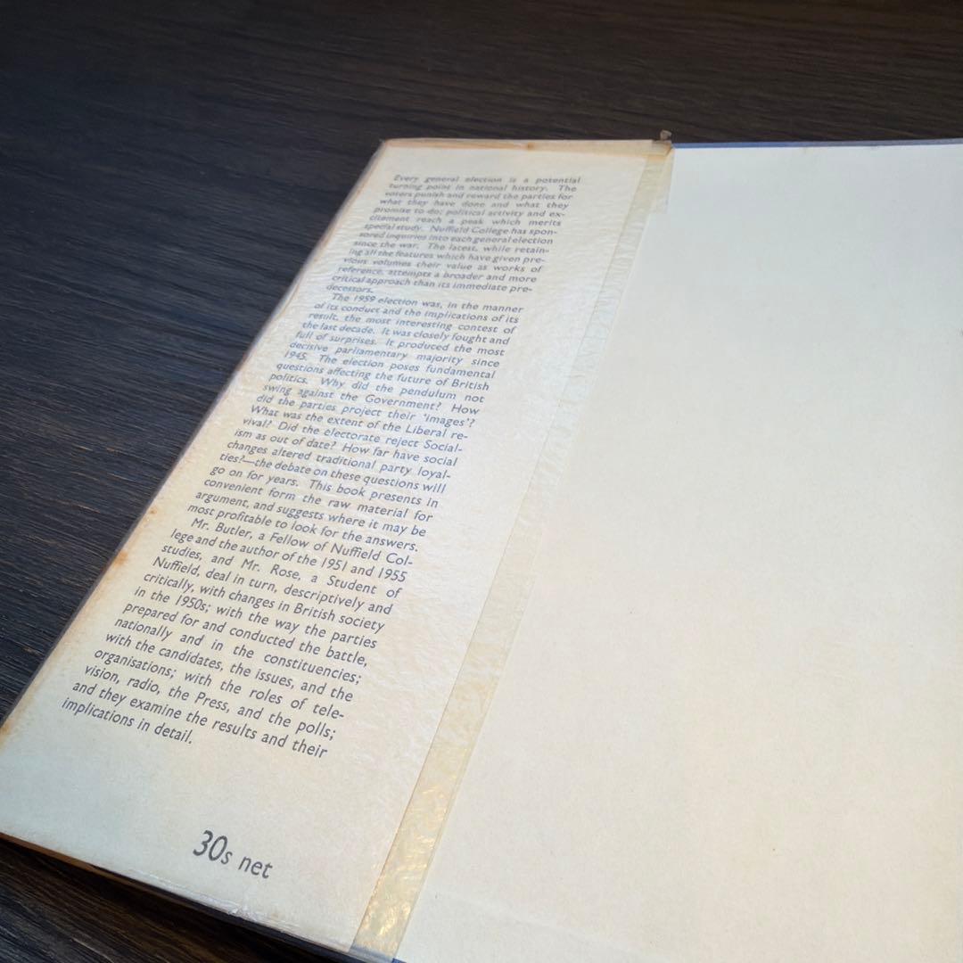 洋書 THE BRITISH GENERAL ELECTION OF 1959