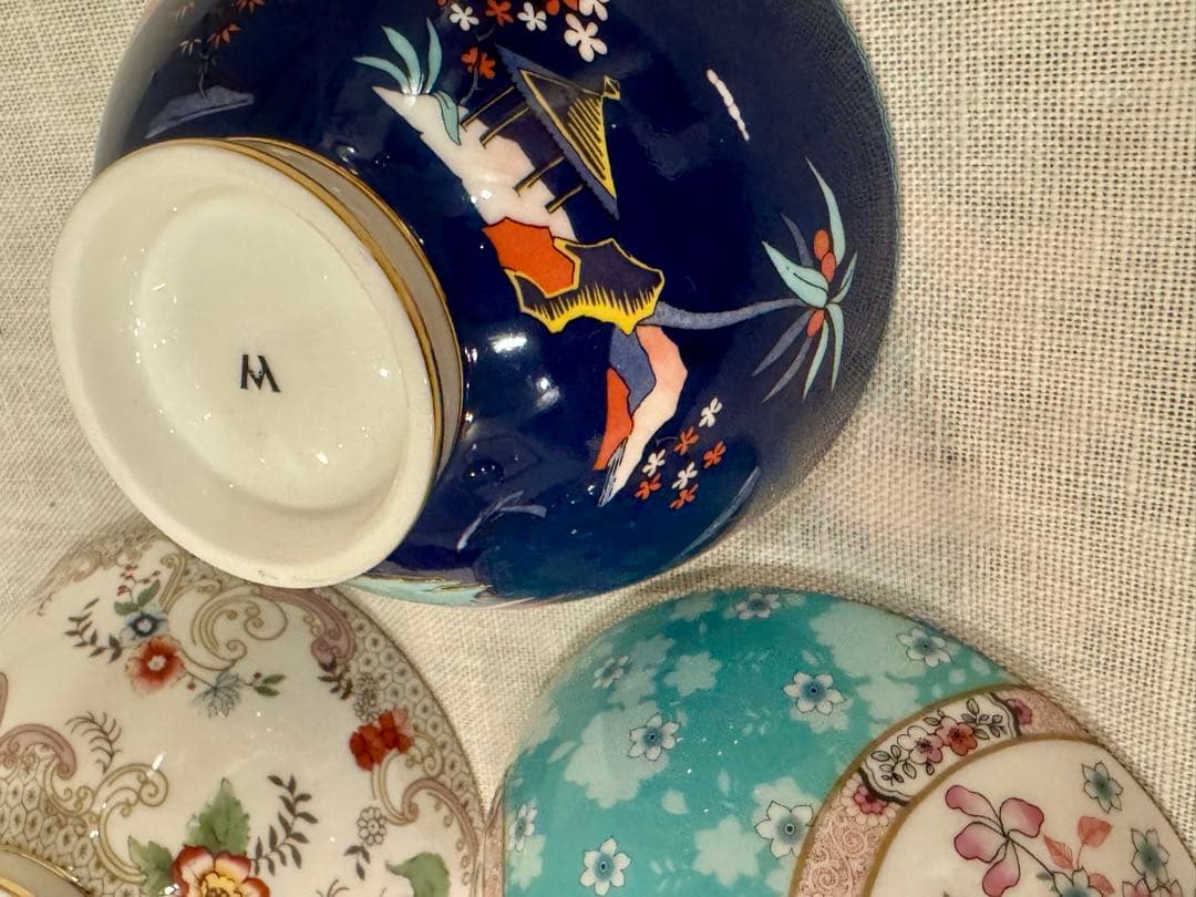 お値下げ☆  ウェッジウッド ボウル 3個 花柄 鳥柄 洋食器☆