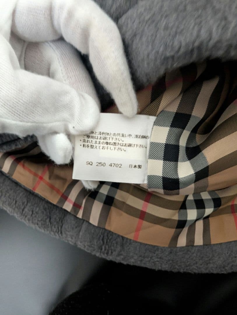 希少レアBURBERRYSグレー コート ノバチェック柄裏地