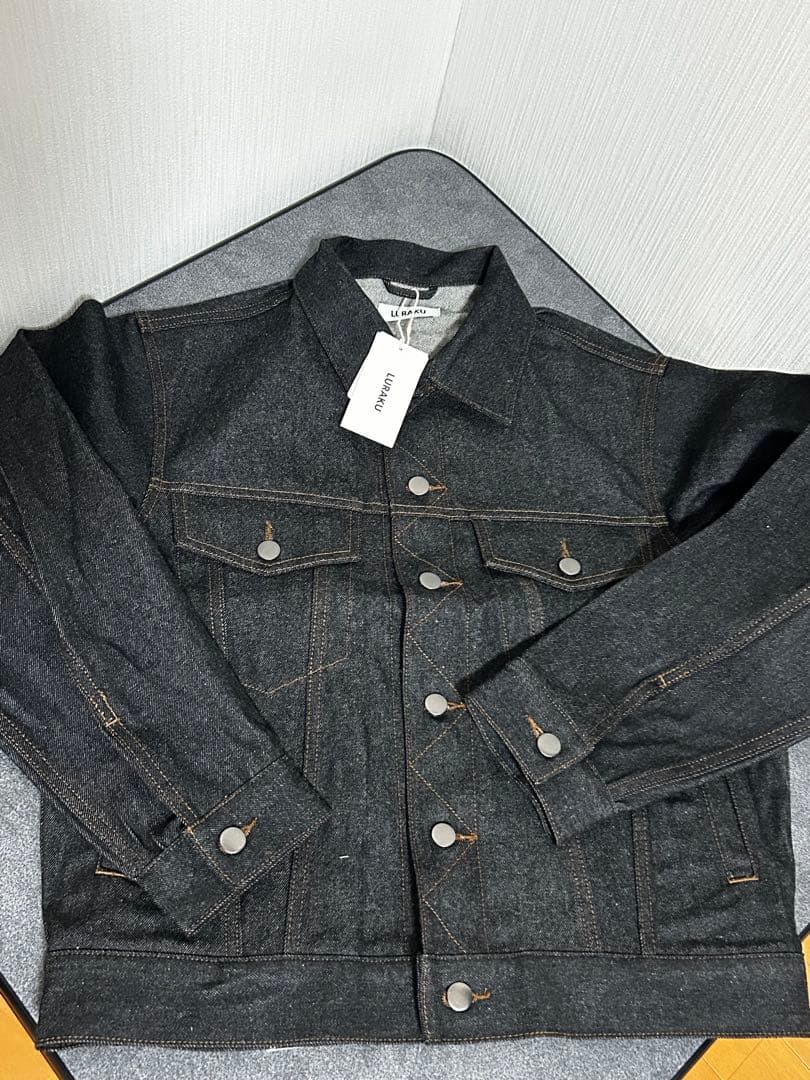 LURAKU Rigid Denim Jacket ブラック Mサイズ