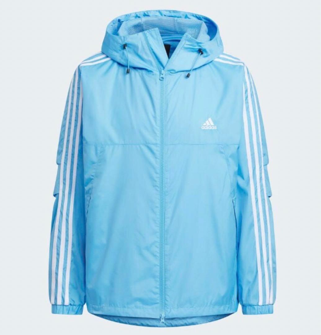 【adidas/アディダス】軽量・防風裏メッシュ3ストライプ ウィンドブレーカー