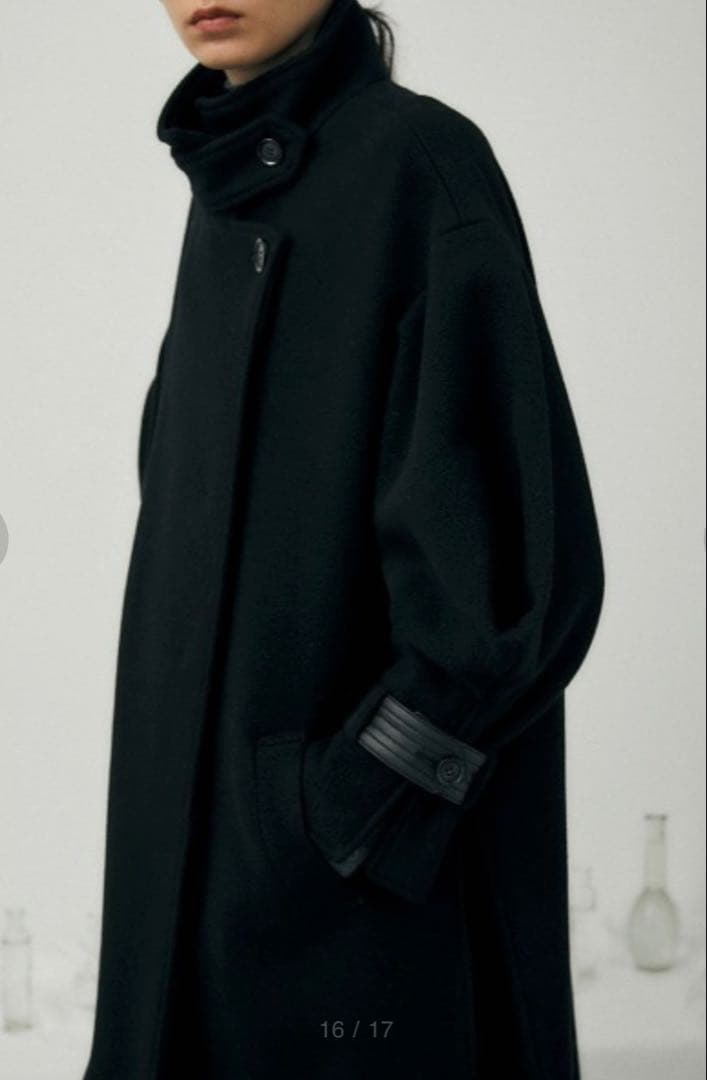 【RIM.ARK】Cashmere blend poncho CT