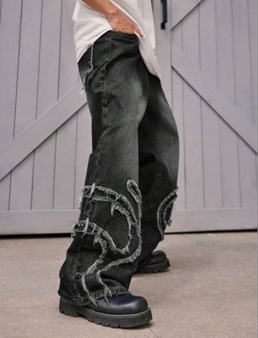 デニムパンツ 黒Y2K BigBoy thugclub jaded london