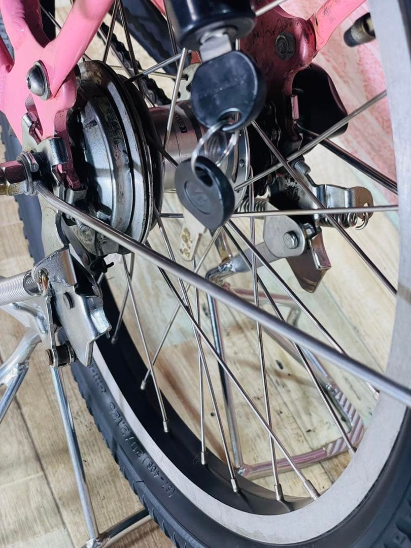 K2303 電動自転車ブリヂストン子供乗せ 20インチ ピンク 8.9Ah