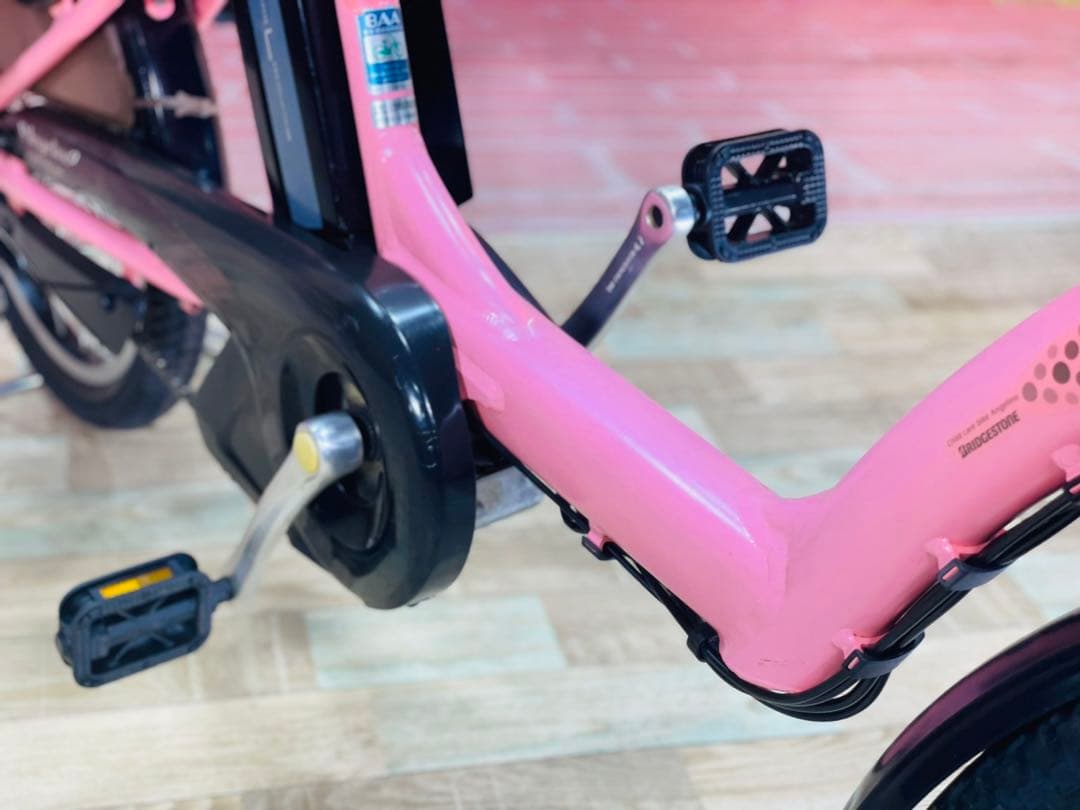 K2303 電動自転車ブリヂストン子供乗せ 20インチ ピンク 8.9Ah