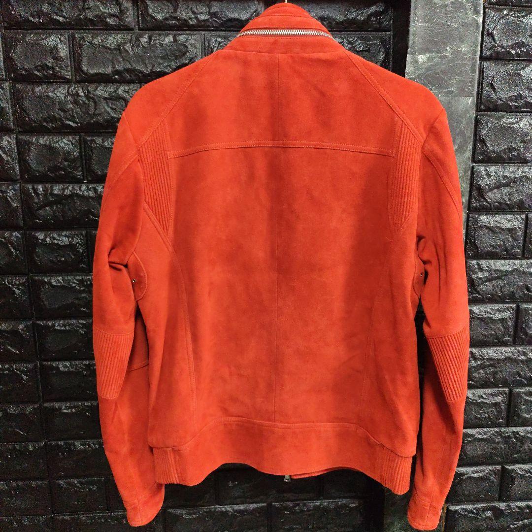 美品　LOVELESS　オレンジレッド　ラムレザースエード仕上げ　 ジャケット