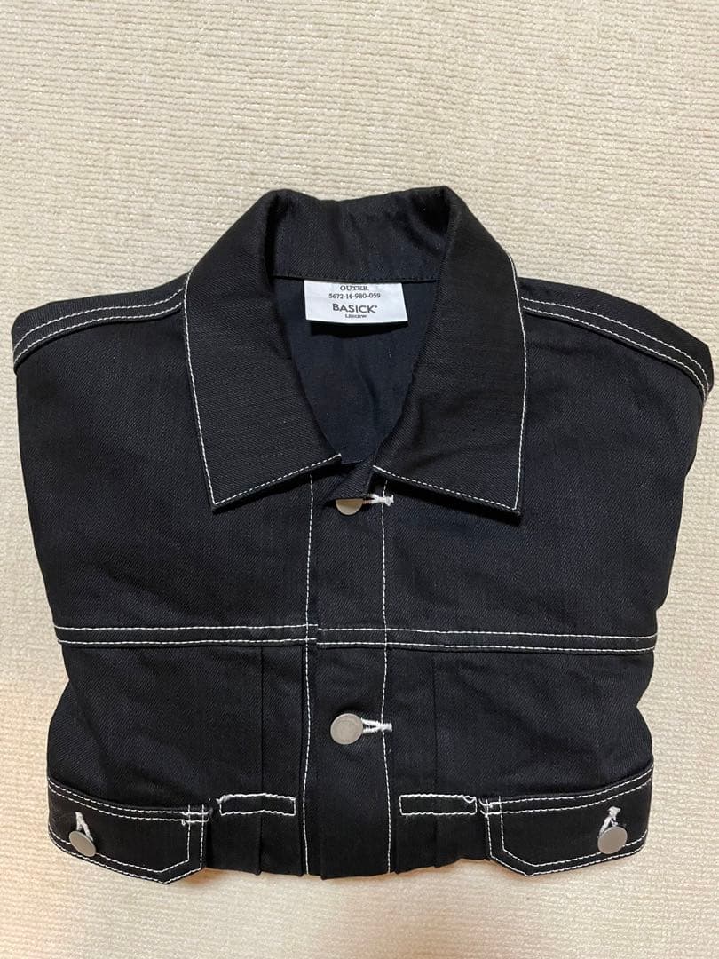 ジャケット・アウター basicks 2ND TYPE DENIM JACKET BLACK