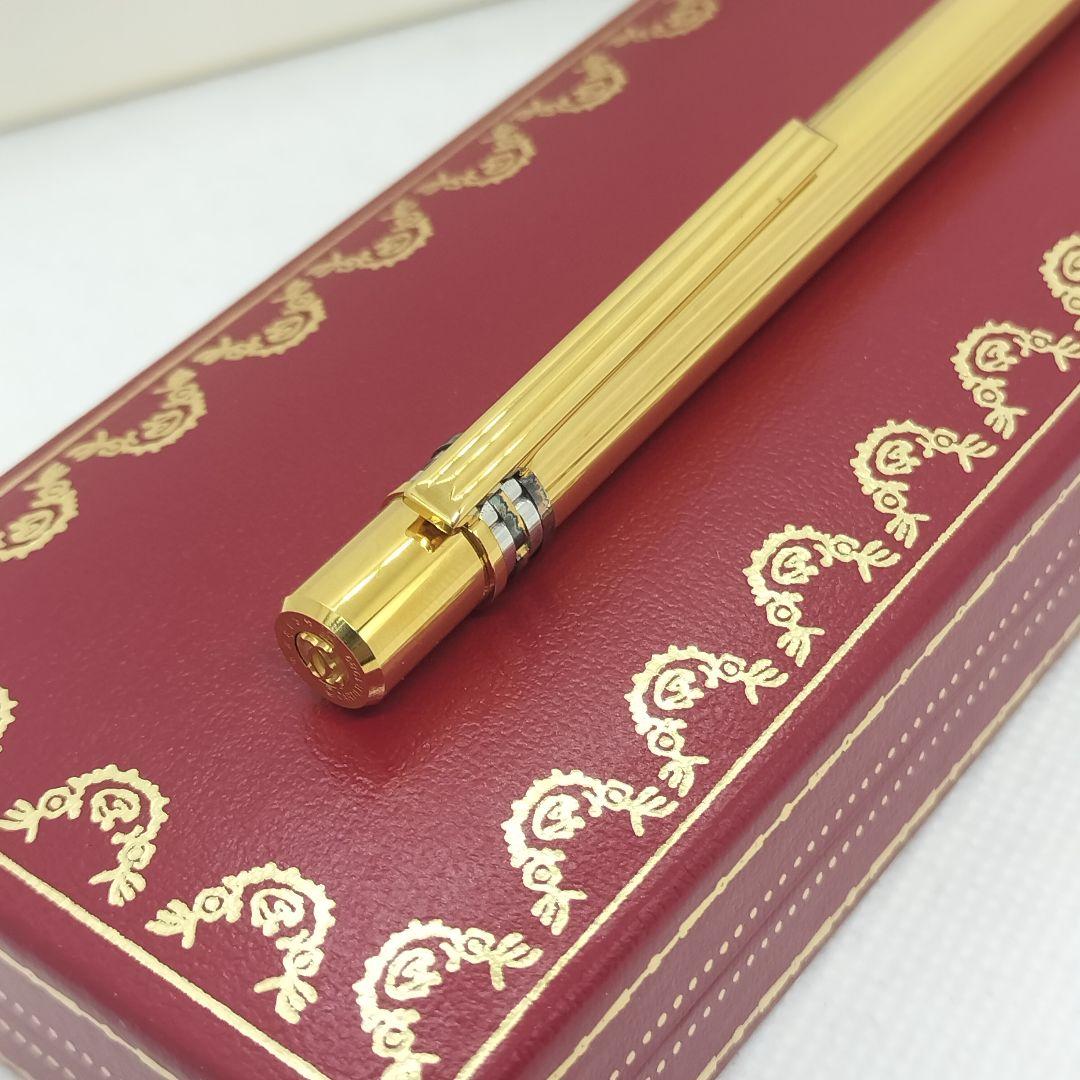 【S】Cartier マスト ドゥ カルティエ ゴールド ボールペン 箱付