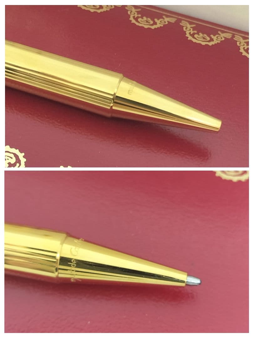 【S】Cartier マスト ドゥ カルティエ ゴールド ボールペン 箱付