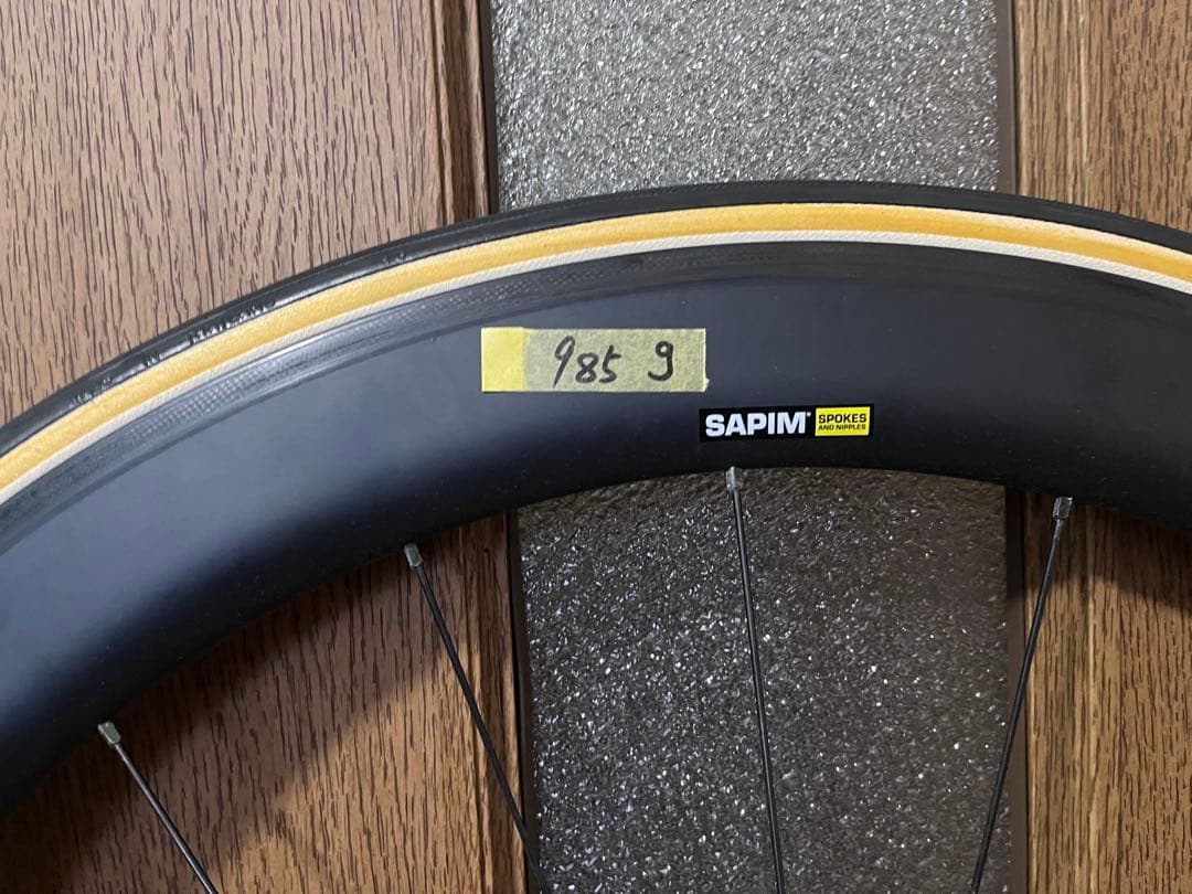 ノーブランド カーボンホイール チューブラー シマノ11s タイヤ付き