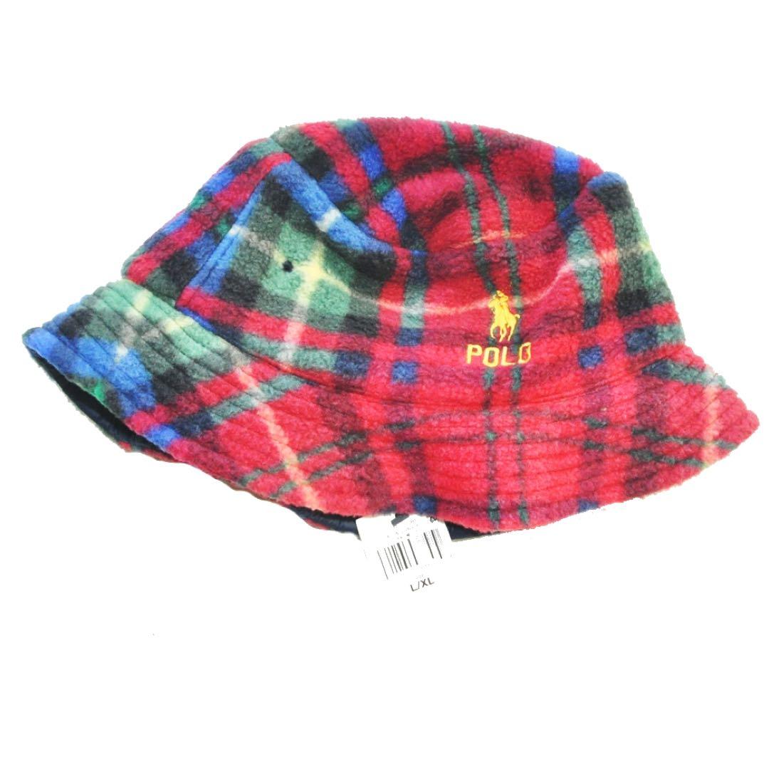 帽子 RALPH LAUREN/PONY CHECKED BOA BACKET HAT