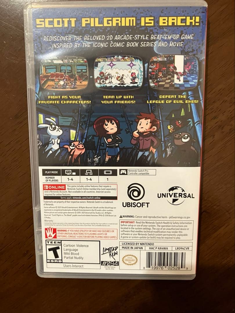 Scott Pilgrim vs The World スイッチ