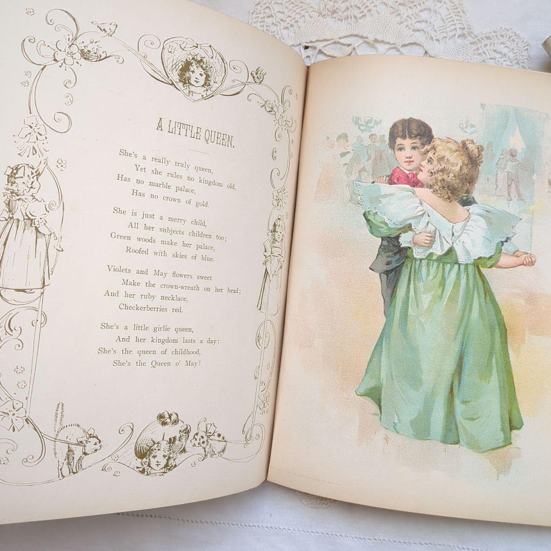 稀少1898アンティーク絵本 児童書 洋書古書 ヴィクトリアン ヴンテージ