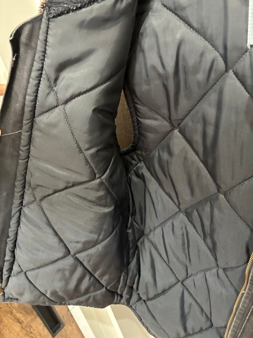 90s Carhartt VQ185 ダックベスト 黒 USA 腰ゴム Sサイズ